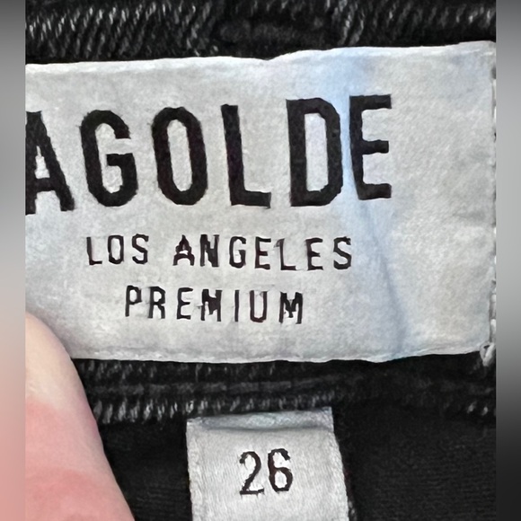 AGOLDE Ag Goldschmeid SOPHIE High Rise Skinny Crop Black Jeans Size 26 26x25 - Picture 9 of 11